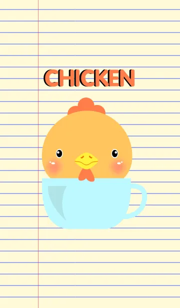 [LINE着せ替え] Simple Cute Chicken Theme Vr.2(jp)の画像1