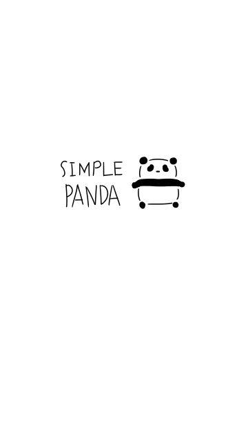 [LINE着せ替え] シンプルなパンダの画像1