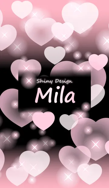 [LINE着せ替え] Mila-Name-Baby Pink Heartの画像1