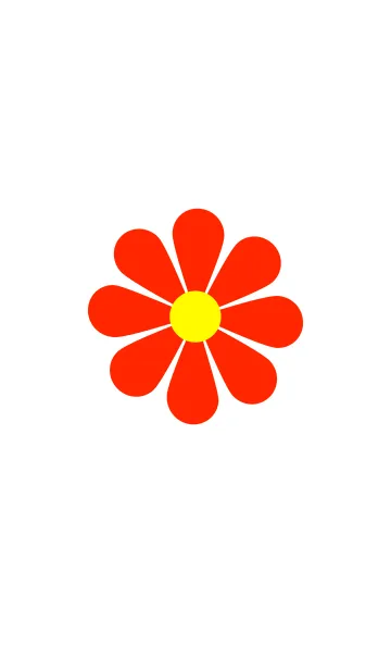 [LINE着せ替え] シンプル 赤い花 / レッド フラワーの画像1