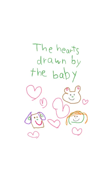 [LINE着せ替え] 赤ちゃんが描いたハートの絵 3の画像1