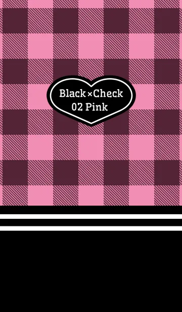 Black × Check 02 Pinkの着せ替えメイン画像