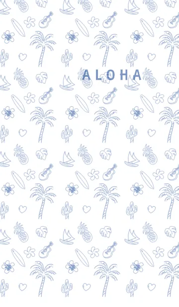 [LINE着せ替え] ALOHA***blueの画像1