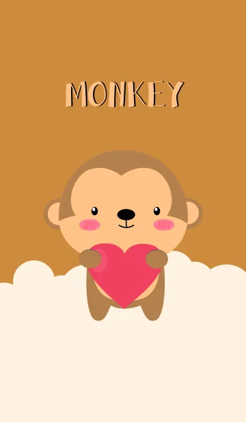 [LINE着せ替え] Cute Monkey Theme(jp)の画像1