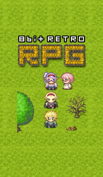 [LINE着せ替え] 8bit レトロ RPG ドット絵 勇者の冒険の画像1