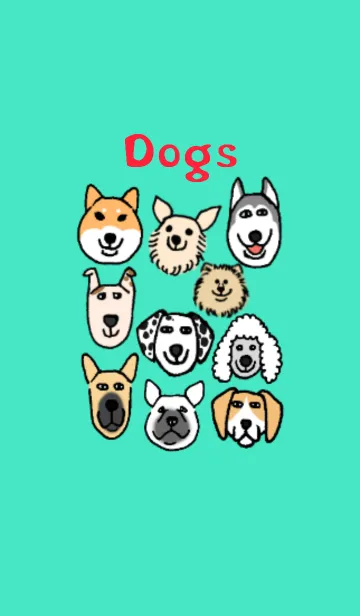 [LINE着せ替え] 犬たち、大集合。の画像1