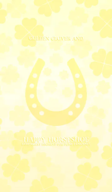 [LINE着せ替え] 最強最高金運風水 黄金の四葉と幸運の馬蹄の画像1