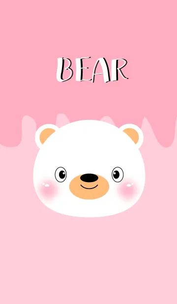[LINE着せ替え] Simple Cute Polar Bear Theme(jp)の画像1