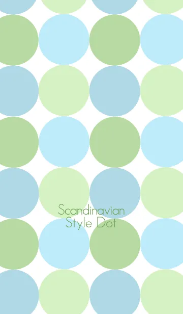 [LINE着せ替え] 北欧*ドット グリーン＆ブルーの画像1