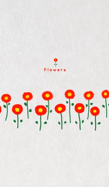 [LINE着せ替え] Flowers ~ちぎり絵風~の画像1