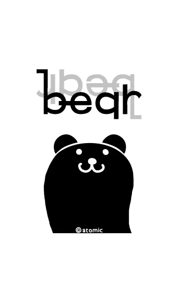 [LINE着せ替え] クマ [モノトーン] ラクガキ 113の画像1