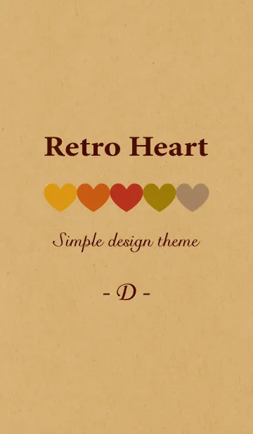 [LINE着せ替え] Kraft Retro Heart『D』の画像1
