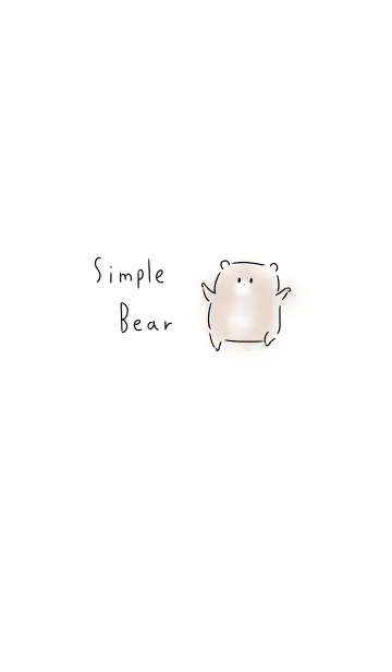 [LINE着せ替え] シンプルなクマの画像1