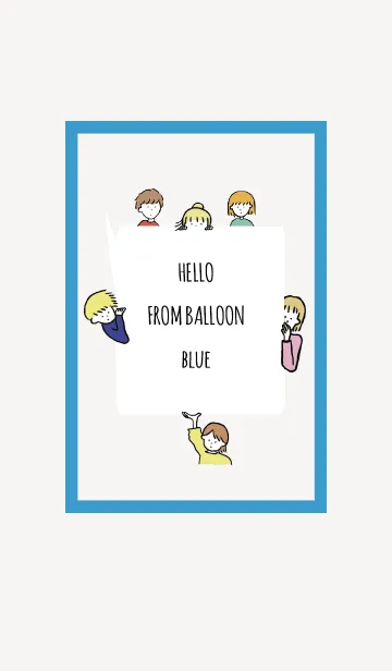 [LINE着せ替え] ブルー1/ hello from balloonの画像1