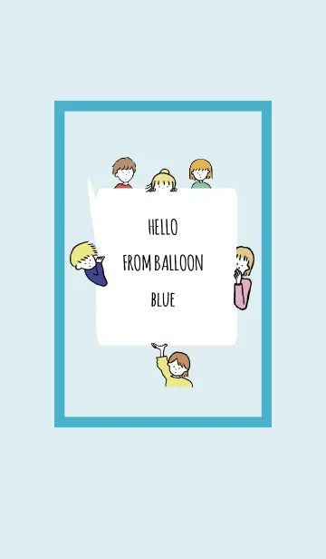 [LINE着せ替え] ブルー2/ hello from balloonの画像1
