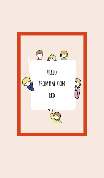 [LINE着せ替え] レッド1/ hello from balloonの画像1