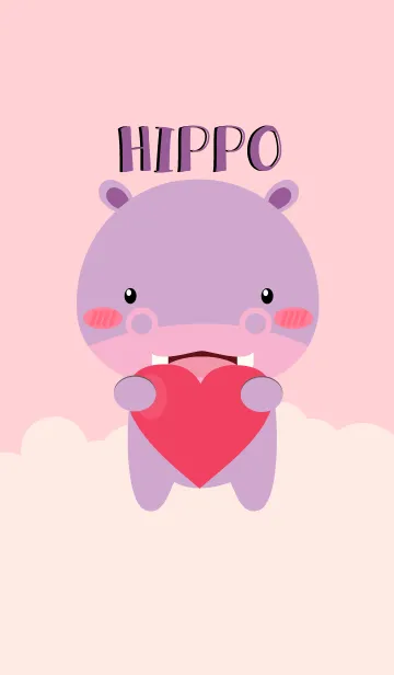 [LINE着せ替え] I Love Cute Hippo Theme(jp)の画像1