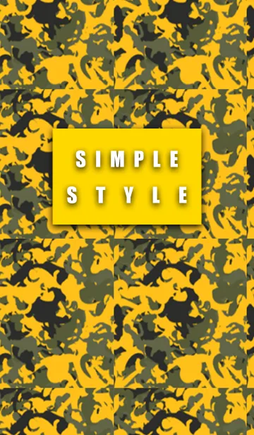 [LINE着せ替え] シンプル迷彩イエローの画像1