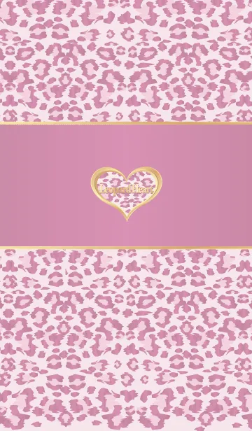 [LINE着せ替え] Leopard heart Shinewinepinkの画像1