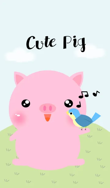 [LINE着せ替え] I'm Cute Pink Pig theme (jp)の画像1