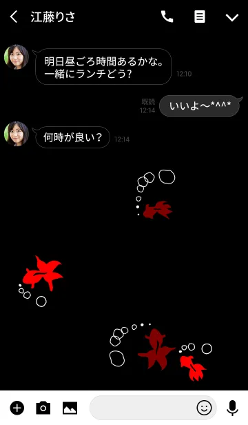 [LINE着せ替え] 真夜中の金魚の画像3