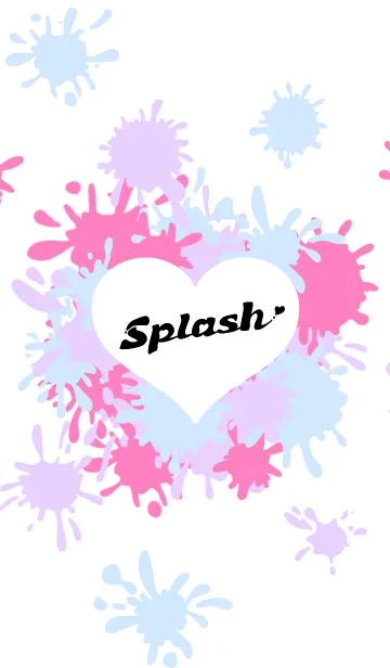 [LINE着せ替え] ♡Splash♥ホワイトバージョン Ver.2の画像1