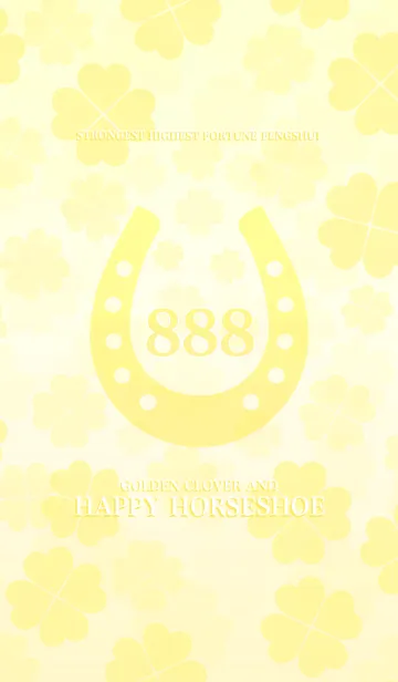 [LINE着せ替え] 最強最高金運風水 黄金の四葉と幸運の馬蹄8の画像1