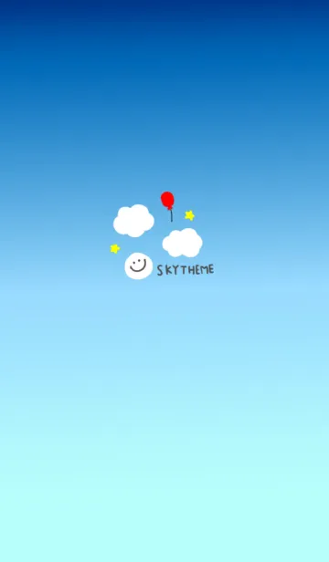 [LINE着せ替え] ラクガキ風な空の画像1