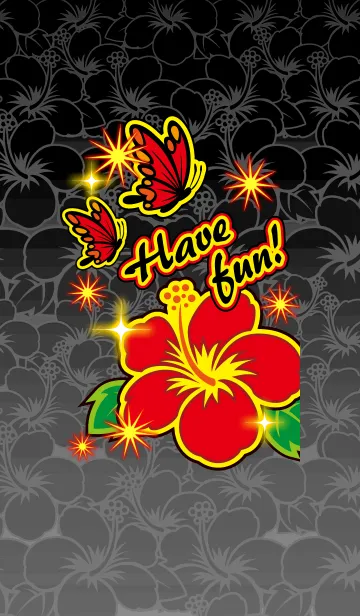 ハイビスカス-Have fun-black ver.の着せ替えメイン画像