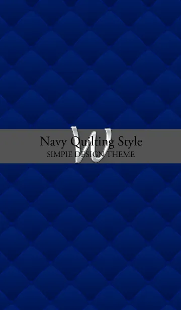 [LINE着せ替え] Navy Quilting Style『W』の画像1