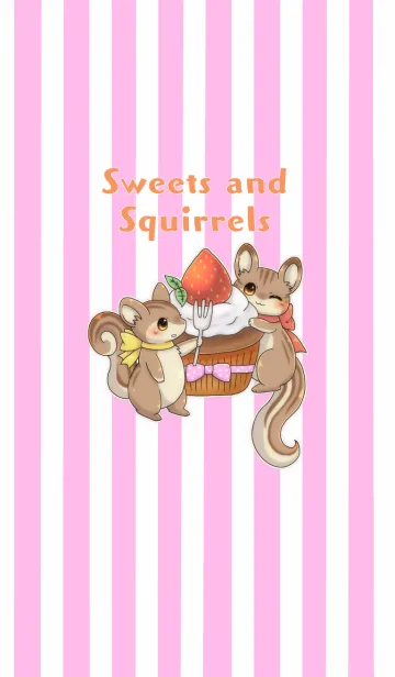 [LINE着せ替え] お菓子とリスの画像1