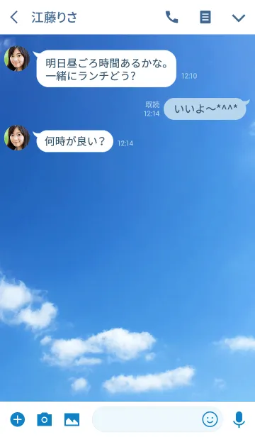 [LINE着せ替え] 青い空と羽根の画像3