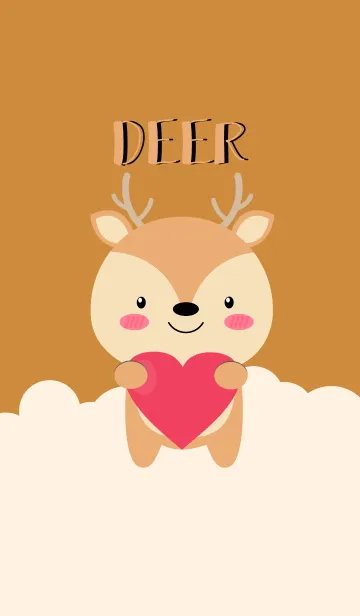 [LINE着せ替え] I Love Cute Deer Theme(jp)の画像1