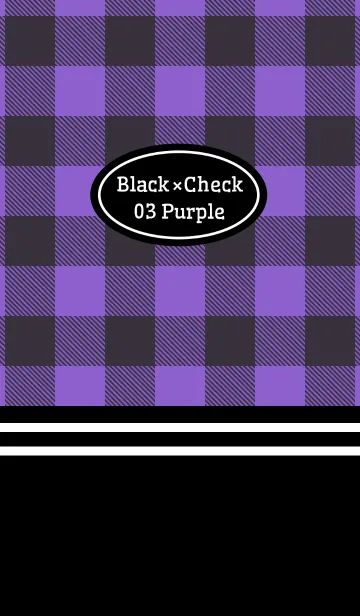 [LINE着せ替え] Black × Check 03 Purpleの画像1
