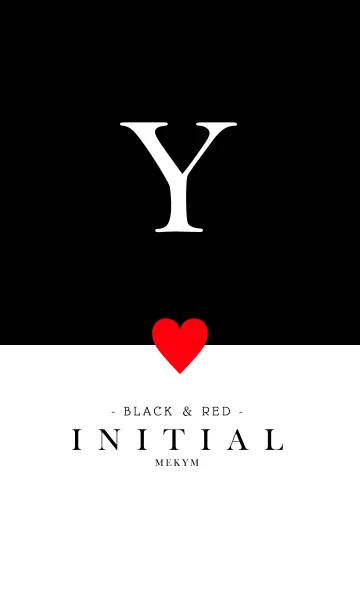 [LINE着せ替え] INITIAL Y -BLACK＆RED-の画像1
