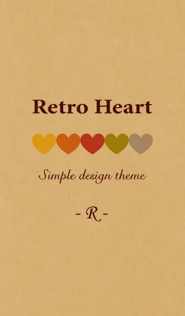 [LINE着せ替え] Kraft Retro Heart『R』の画像1