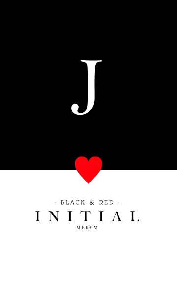 [LINE着せ替え] INITIAL J -BLACK＆RED-の画像1