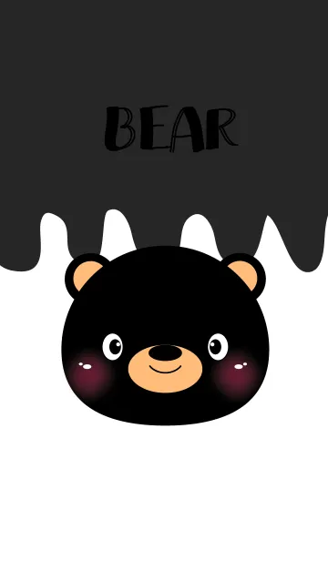 [LINE着せ替え] Simple Pretty Black Bear Theme(jp)の画像1