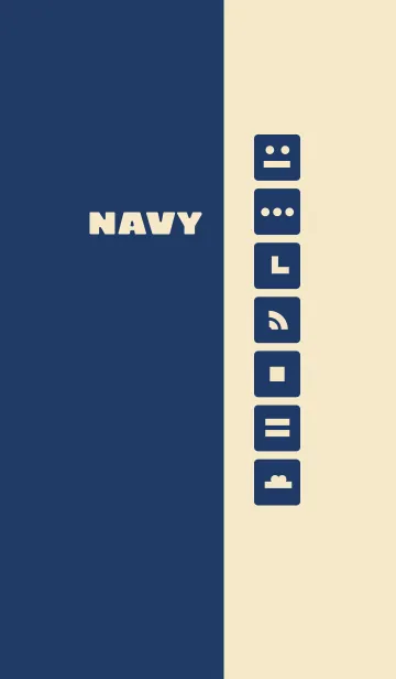 [LINE着せ替え] 正方形角アールアイコン ～ネイビーの画像1