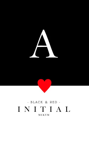 [LINE着せ替え] INITIAL A -BLACK＆RED-の画像1