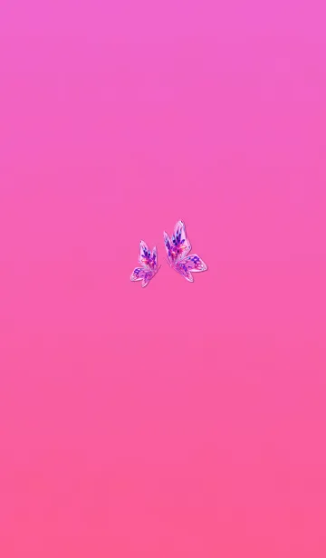 [LINE着せ替え] ステンドグラス蝶々ピンクの画像1