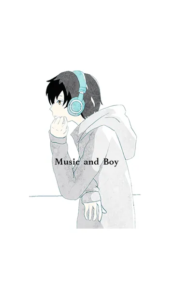 [LINE着せ替え] 音楽と少年の画像1