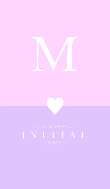 [LINE着せ替え] INITIAL M -PINK＆PURPLE -の画像1