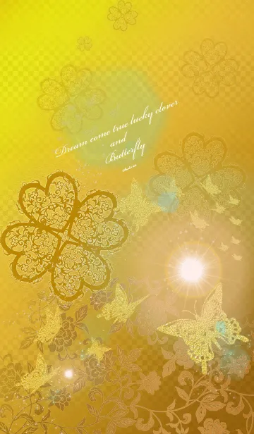 [LINE着せ替え] 着替えを変えただけで幸運になる四葉と蝶の画像1