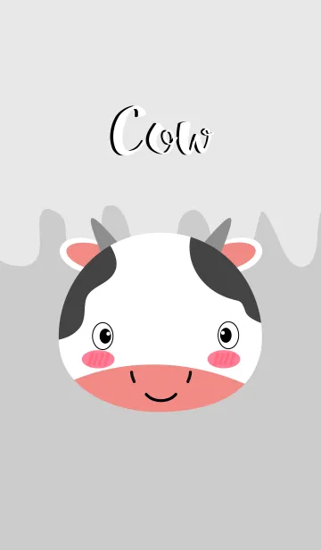[LINE着せ替え] Simple Pretty Cow Theme(jp)の画像1