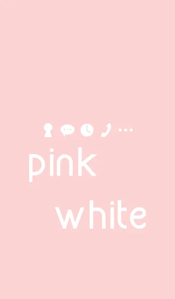 [LINE着せ替え] pink／whiteの画像1