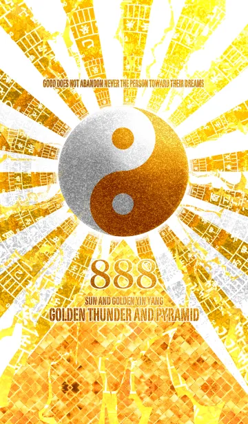 [LINE着せ替え] 太陽と黄金の太極図 88 雷とピラミッドの画像1
