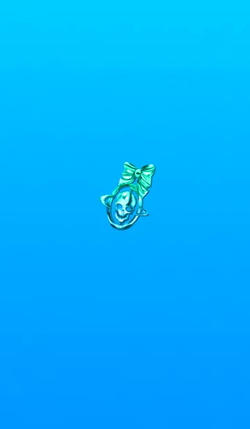 [LINE着せ替え] スカルオーナメントライトブルーの画像1