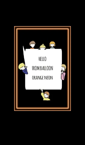 [LINE着せ替え] ネオン オレンジ/ hello from balloonの画像1