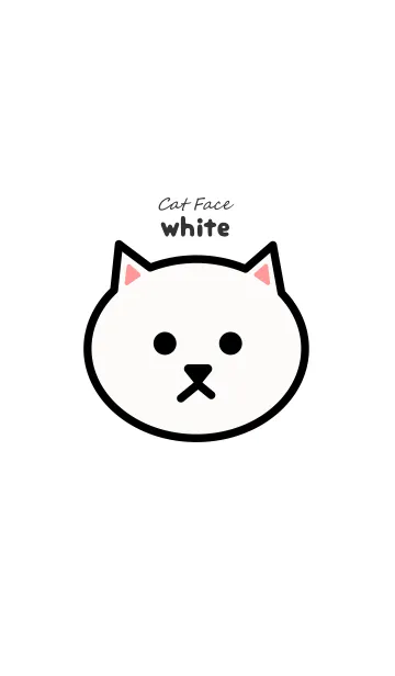 [LINE着せ替え] Cat Face 白猫の画像1